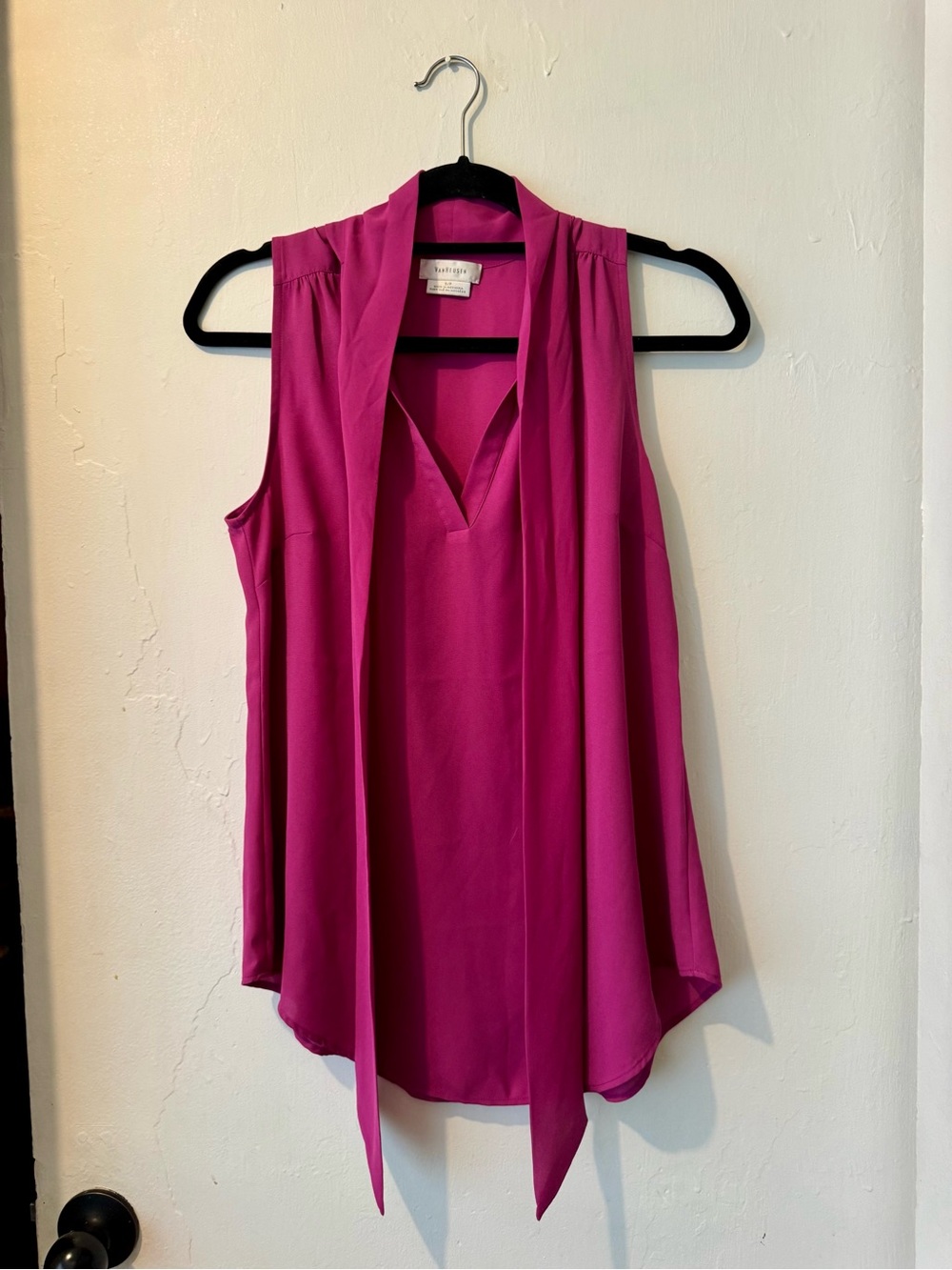 Van Heusen Sleeveless Tie-Neck Camisole - Fuchsia